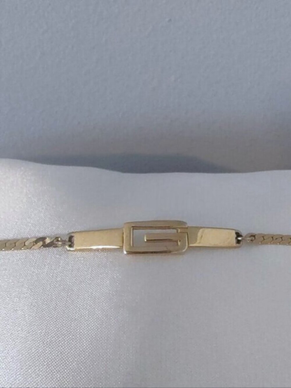 Givenchy vintage 70s 80s G logo goldtone bracelet EUC